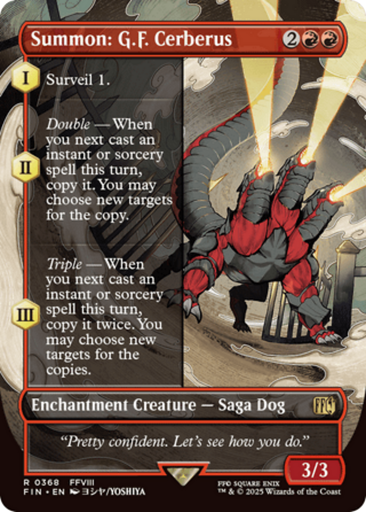 Summon: G.F. Cerberus (Borderless) [FINAL FANTASY] | Devastation Store