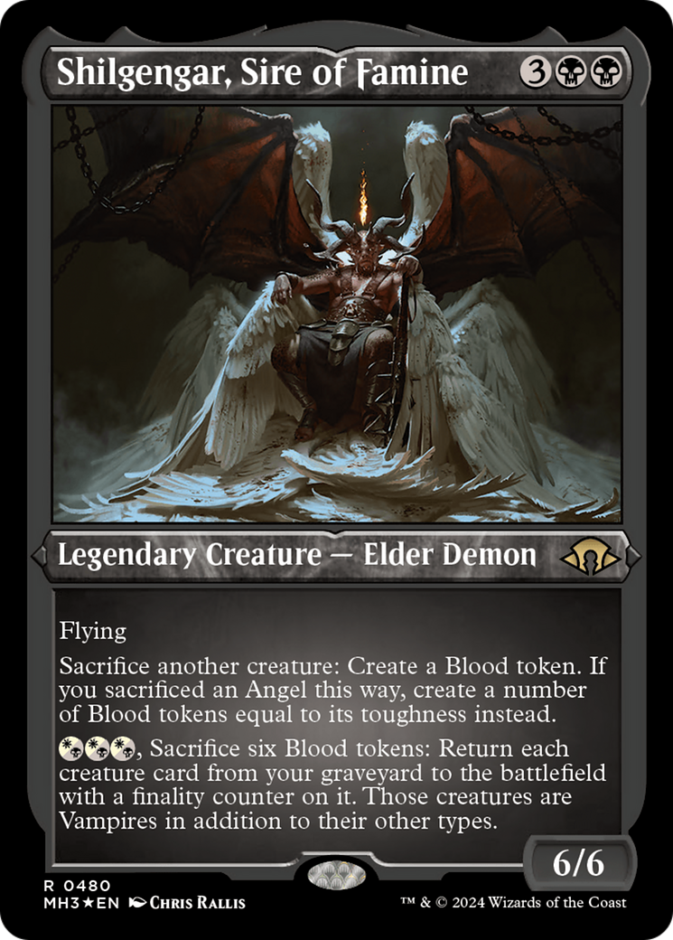 Shilgengar, Sire of Famine (Foil Etched) [Modern Horizons 3] | Devastation Store