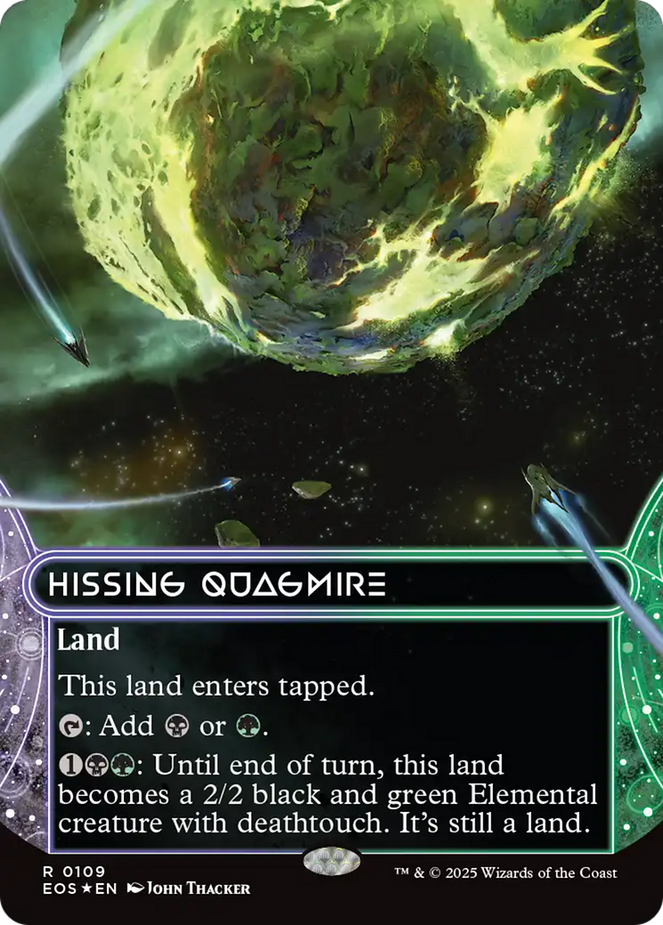 Hissing Quagmire (0109) (Borderless) (Galaxy Foil) [Edge of Eternities: Stellar Sights] | Devastation Store