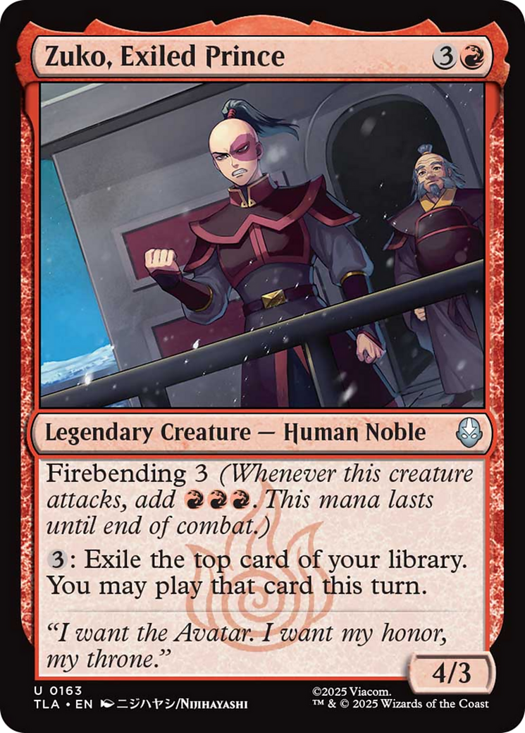 Zuko, Exiled Prince [Avatar: The Last Airbender] | Devastation Store
