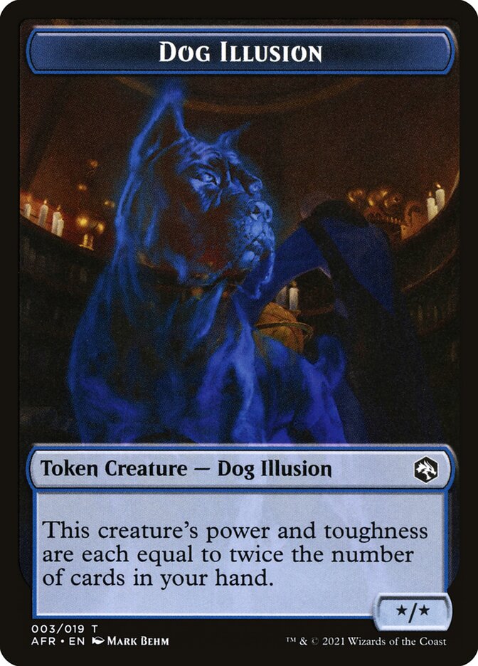 Zombie // Dog Illusion Double-Sided Token [Dungeons & Dragons: Adventures in the Forgotten Realms Tokens] | Devastation Store