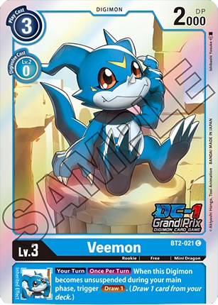Veemon [BT2-021] (DC-1 Grand Prix) [Release Special Booster Promos] | Devastation Store