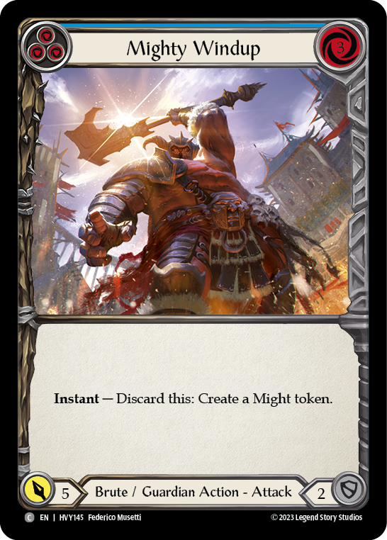 Mighty Windup (Blue) [HVY145] (Heavy Hitters)  Rainbow Foil | Devastation Store