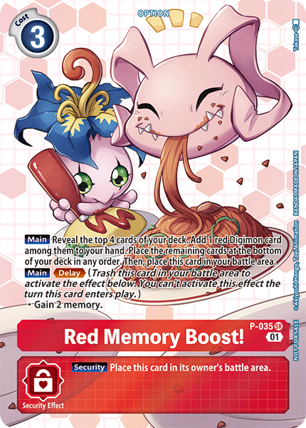 Red Memory Boost! [P-035] (Box Promotion Pack - Next Adventure) [Promotional Cards] | Devastation Store