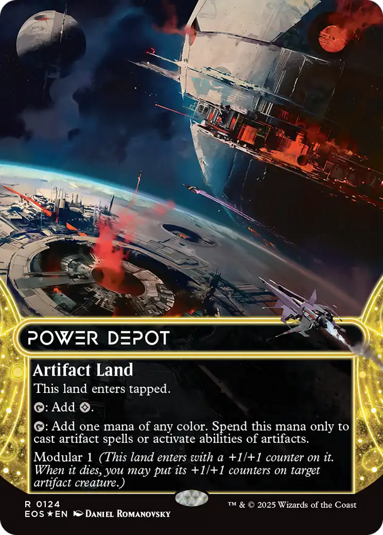 Power Depot (0124) (Borderless) (Galaxy Foil) [Edge of Eternities: Stellar Sights] | Devastation Store