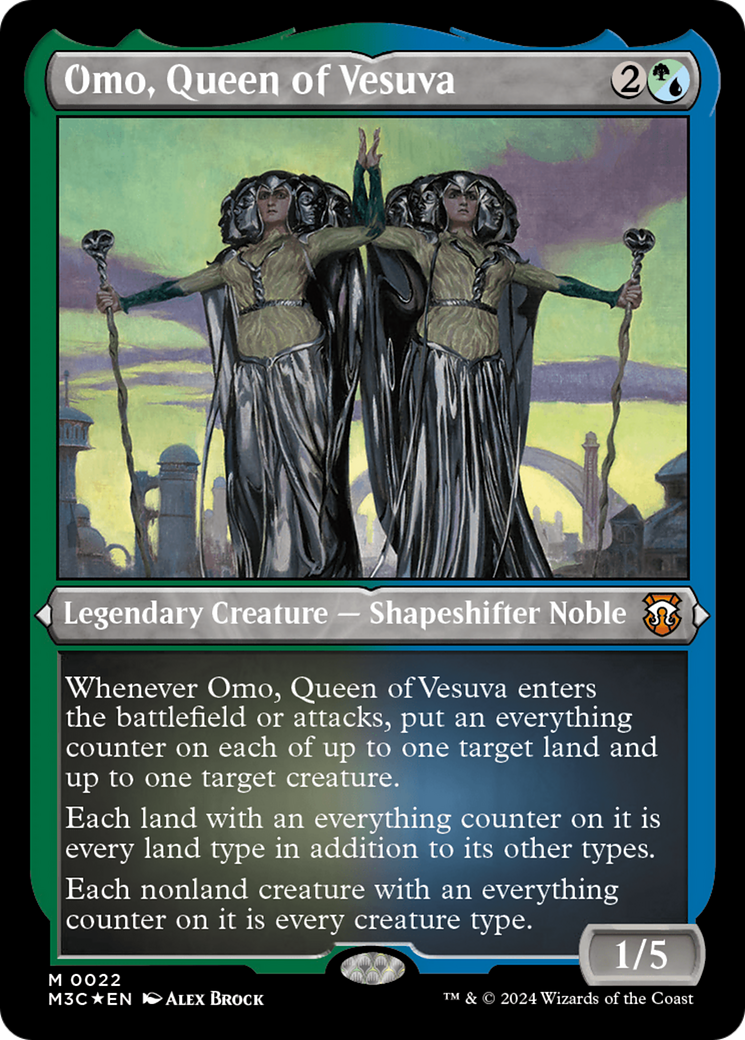 Omo, Queen of Vesuva (Foil Etched) [Modern Horizons 3 Commander] | Devastation Store