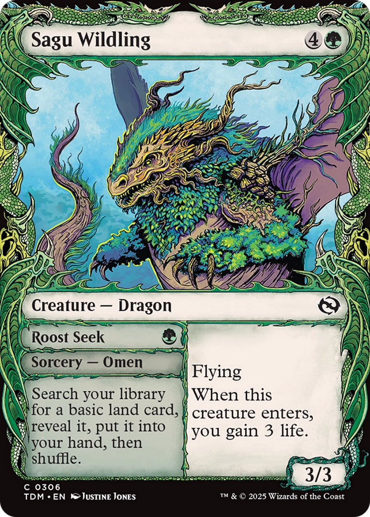 Sagu Wildling (Showcase) [Tarkir: Dragonstorm] | Devastation Store