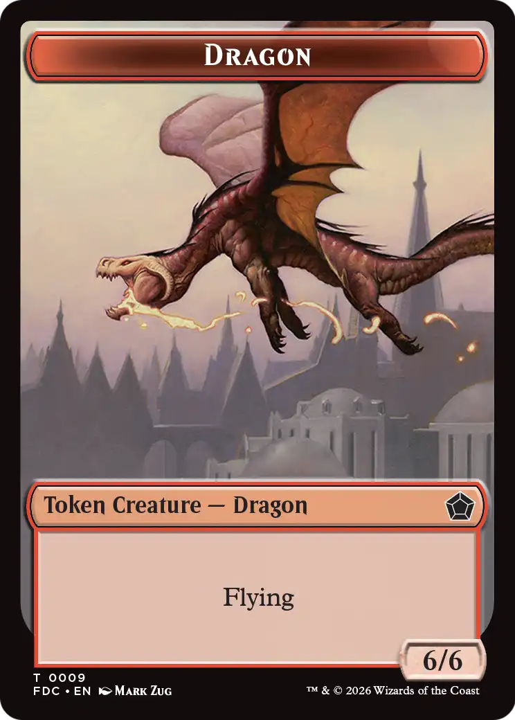 Dragon (0009) // Treasure Double-Sided Token [Foundations Commander Tokens] | Devastation Store
