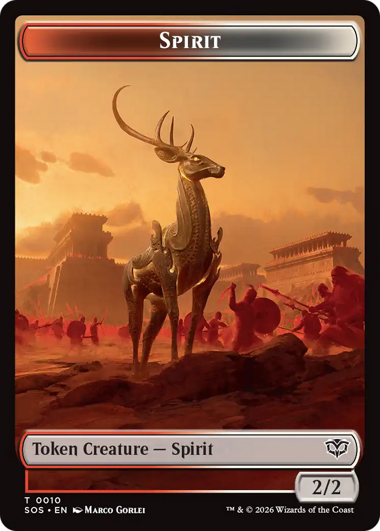 Fractal (0004) // Spirit (0010) Double-Sided Token [Secrets of Strixhaven Tokens] | Devastation Store