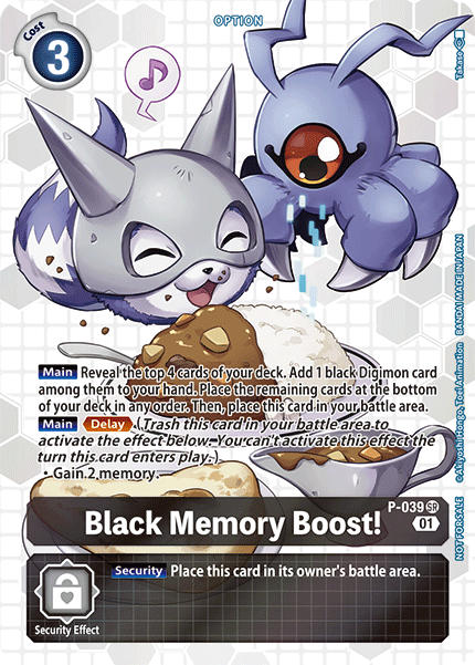 Black Memory Boost! [P-039] (Box Promotion Pack - Next Adventure) [Promotional Cards] | Devastation Store