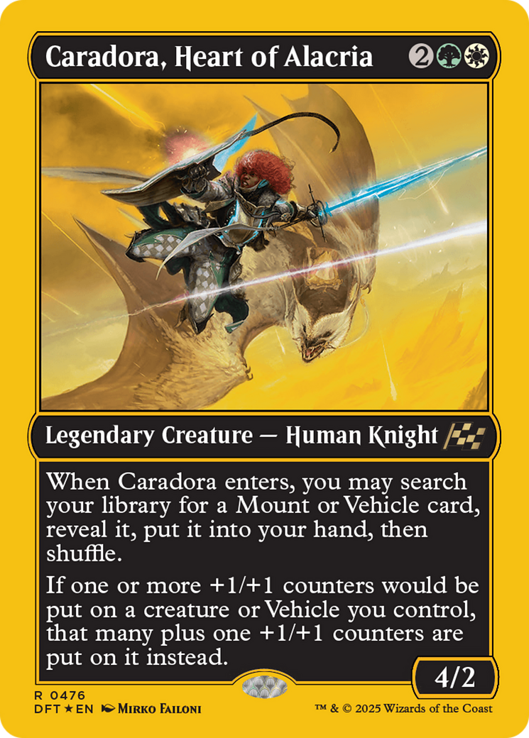Caradora, Heart of Alacria (First-Place Foil) [Aetherdrift] | Devastation Store