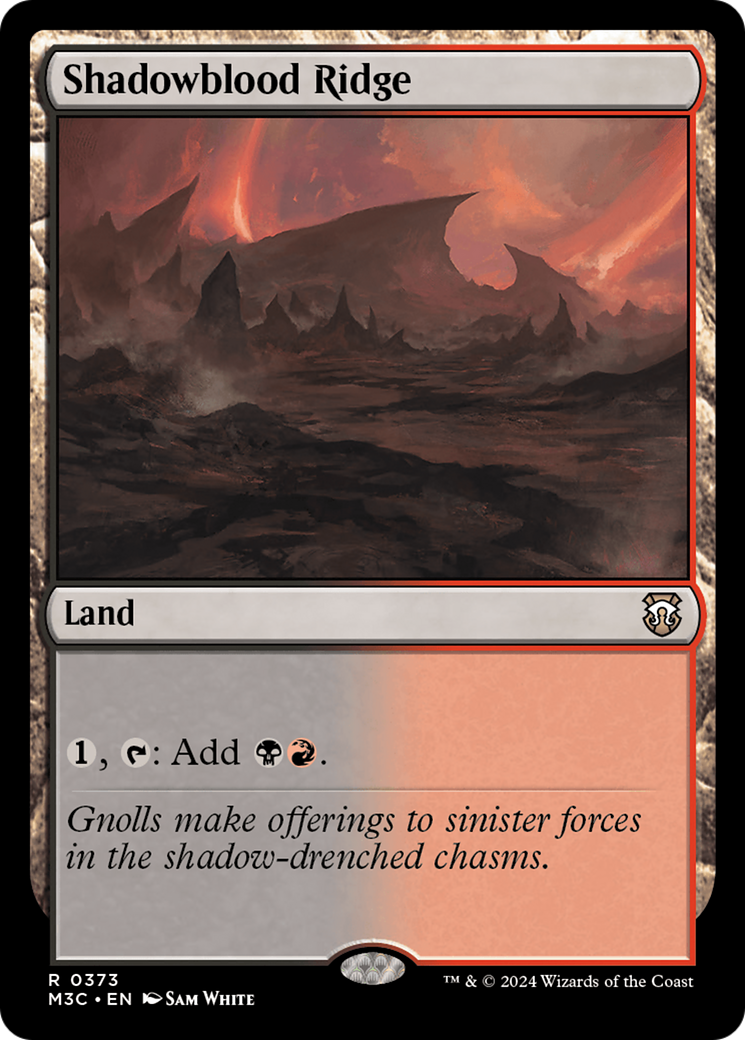 Shadowblood Ridge (Ripple Foil) [Modern Horizons 3 Commander] | Devastation Store