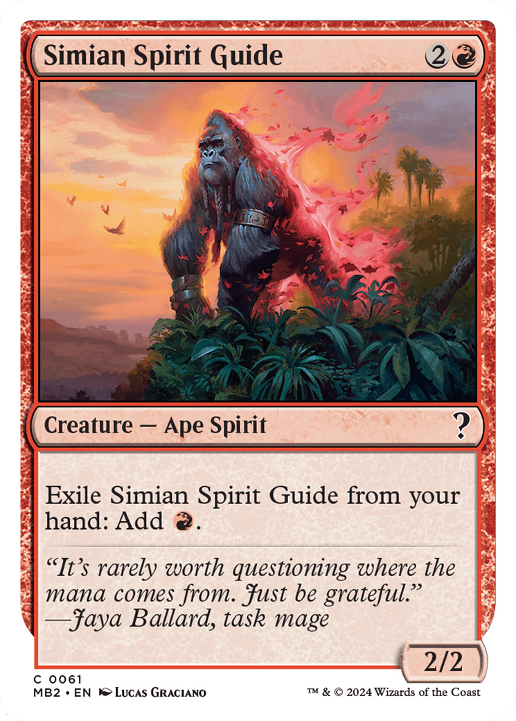 Simian Spirit Guide (White Border) [Mystery Booster 2] | Devastation Store