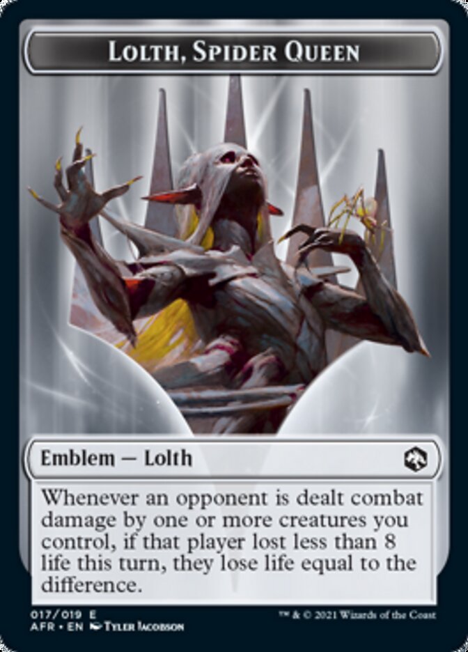 Spider // Lolth, Spider Queen Emblem Double-Sided Token [Dungeons & Dragons: Adventures in the Forgotten Realms Tokens] | Devastation Store