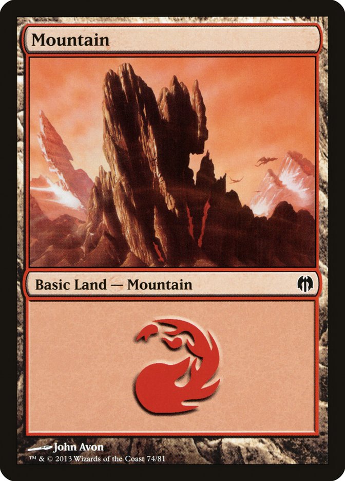 Mountain (74) [Duel Decks: Heroes vs. Monsters] | Devastation Store