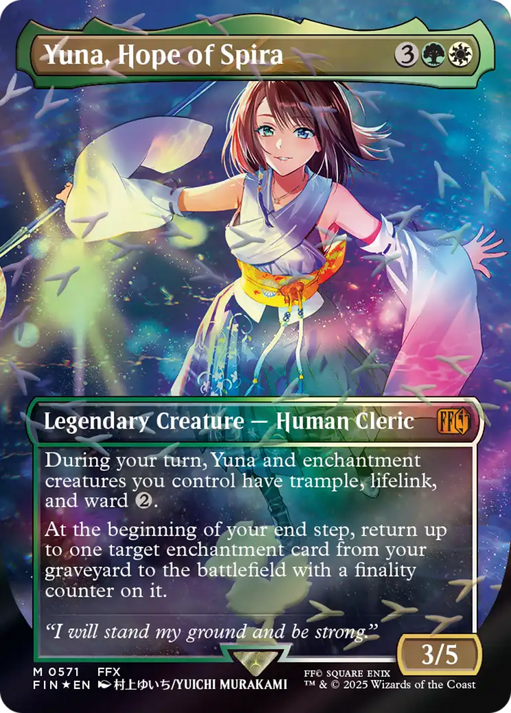 Yuna, Hope of Spira (Borderless) (Chocobo Track Foil) [FINAL FANTASY] | Devastation Store