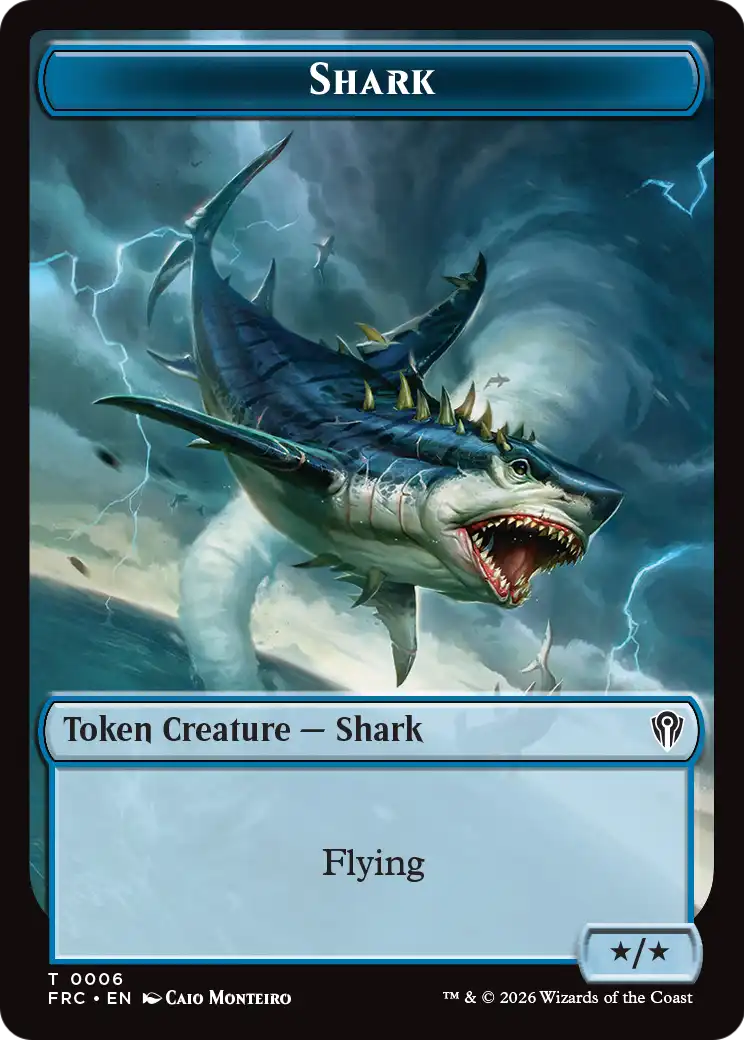 Soldier // Shark Double-Sided Token [Reality Fracture Commander Tokens] | Devastation Store