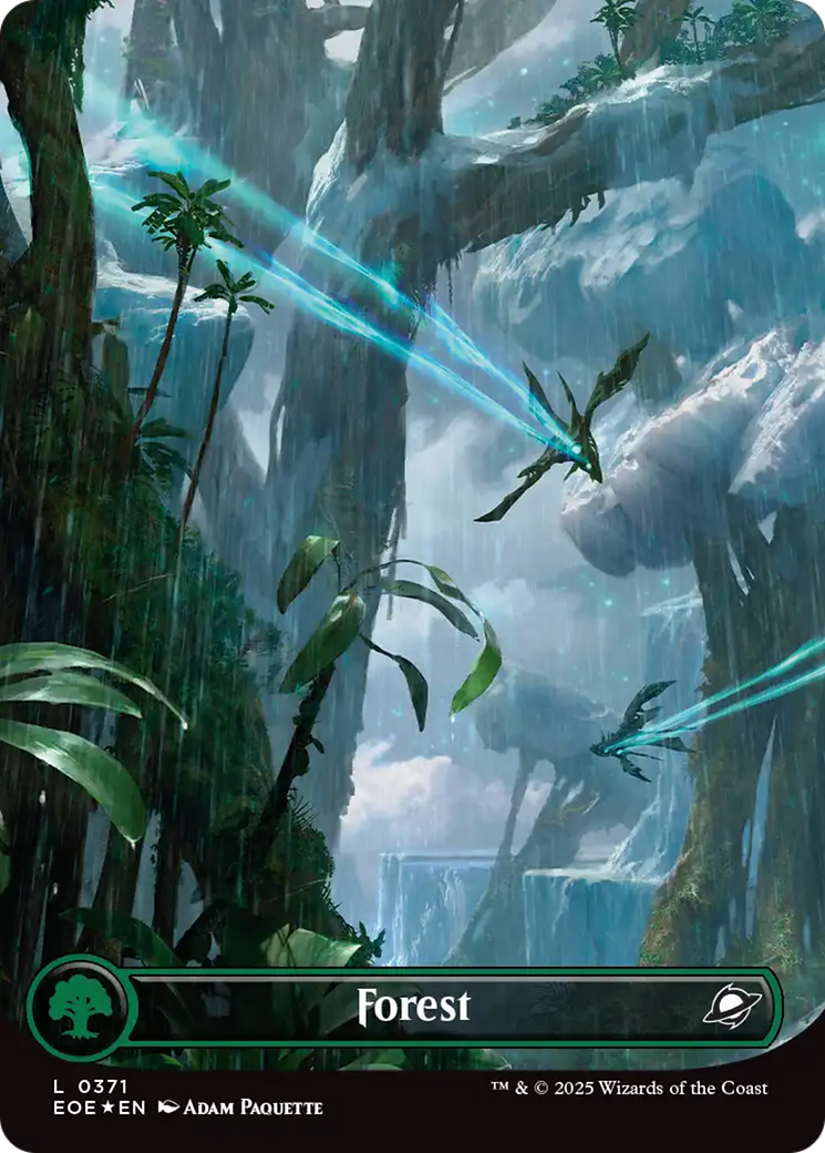 Forest (0371) (Borderless) (Galaxy Foil) [Edge of Eternities] | Devastation Store