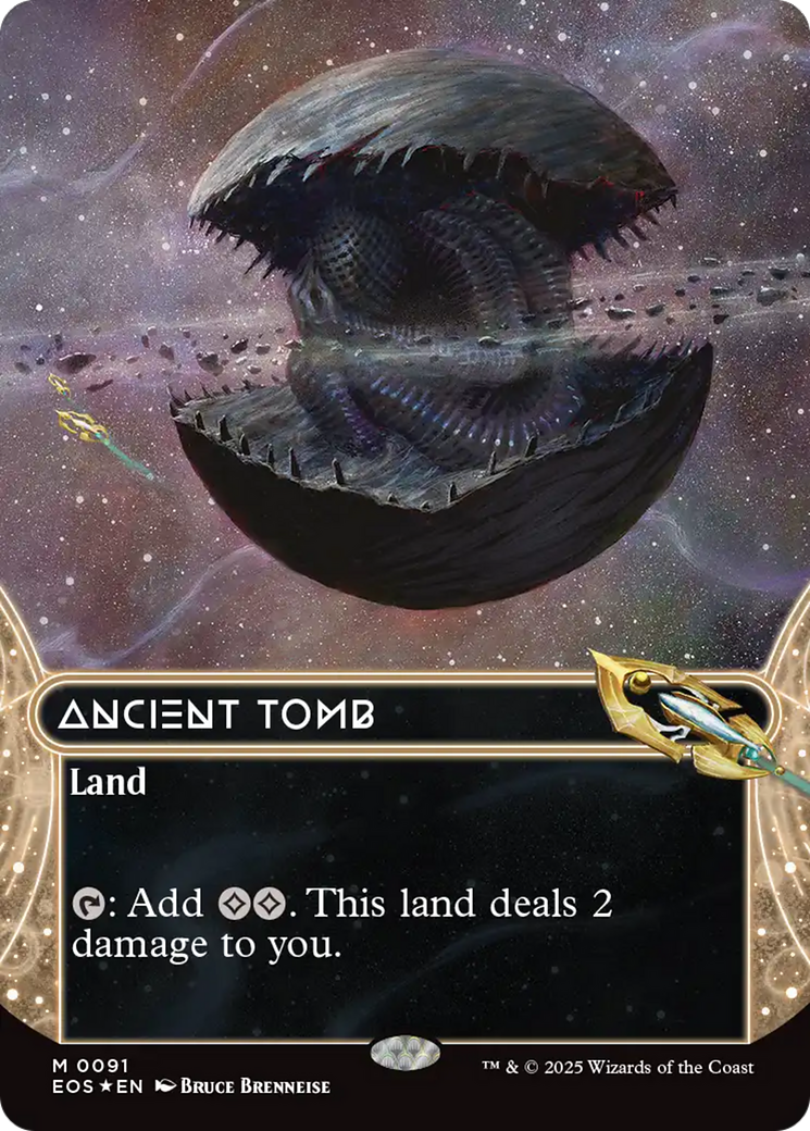 Ancient Tomb (0091) (Borderless) (Galaxy Foil) [Edge of Eternities] | Devastation Store