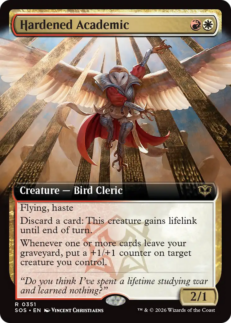 Hardened Academic (Extended Art) [Secrets of Strixhaven] | Devastation Store