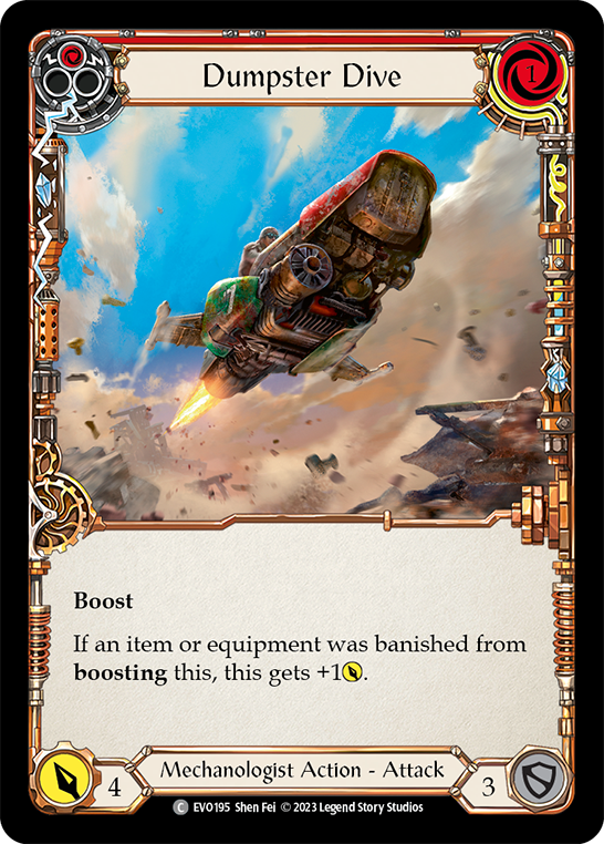 Dumpster Dive (Red) [EVO195] (Bright Lights)  Rainbow Foil | Devastation Store