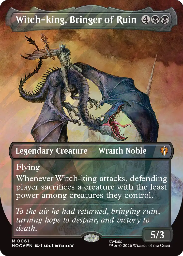 Witch-king, Bringer of Ruin (Borderless) (Surge Foil) [The Hobbit] | Devastation Store