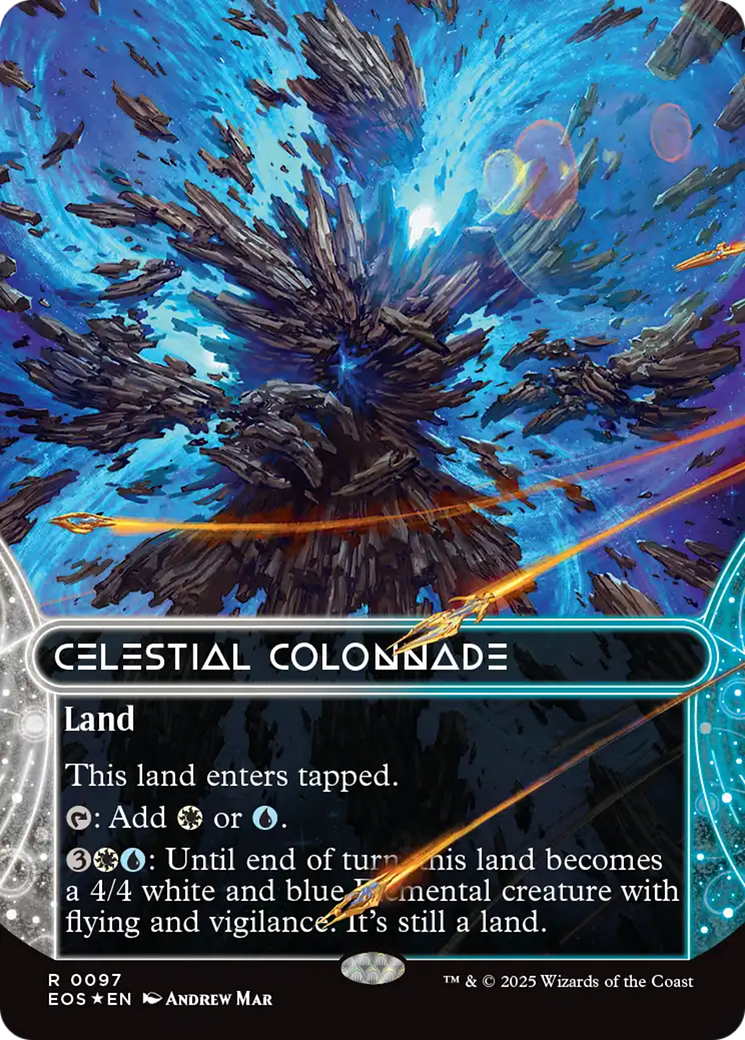 Celestial Colonnade (0097) (Borderless) (Galaxy Foil) [Edge of Eternities: Stellar Sights] | Devastation Store