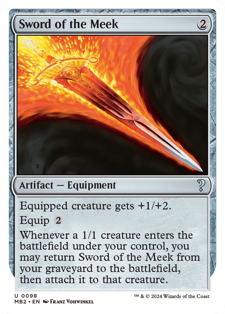 Sword of the Meek (White Border) [Mystery Booster 2] | Devastation Store