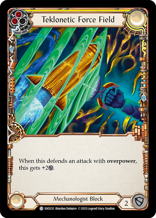 Teklonetic Force Field (Yellow) [EVO232] (Bright Lights)  Rainbow Foil | Devastation Store