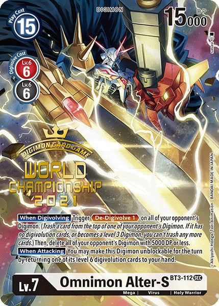 Omnimon Alter-S [BT3-112] (World Championship 2021) [Release Special Booster Promos] | Devastation Store