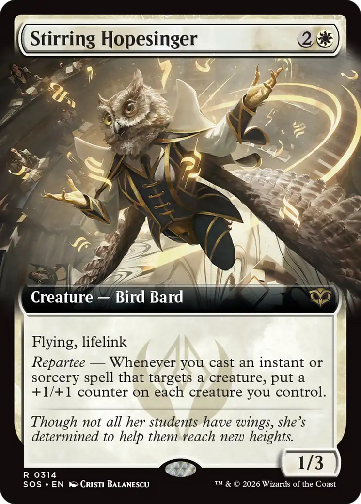 Stirring Hopesinger (Extended Art) [Secrets of Strixhaven] | Devastation Store