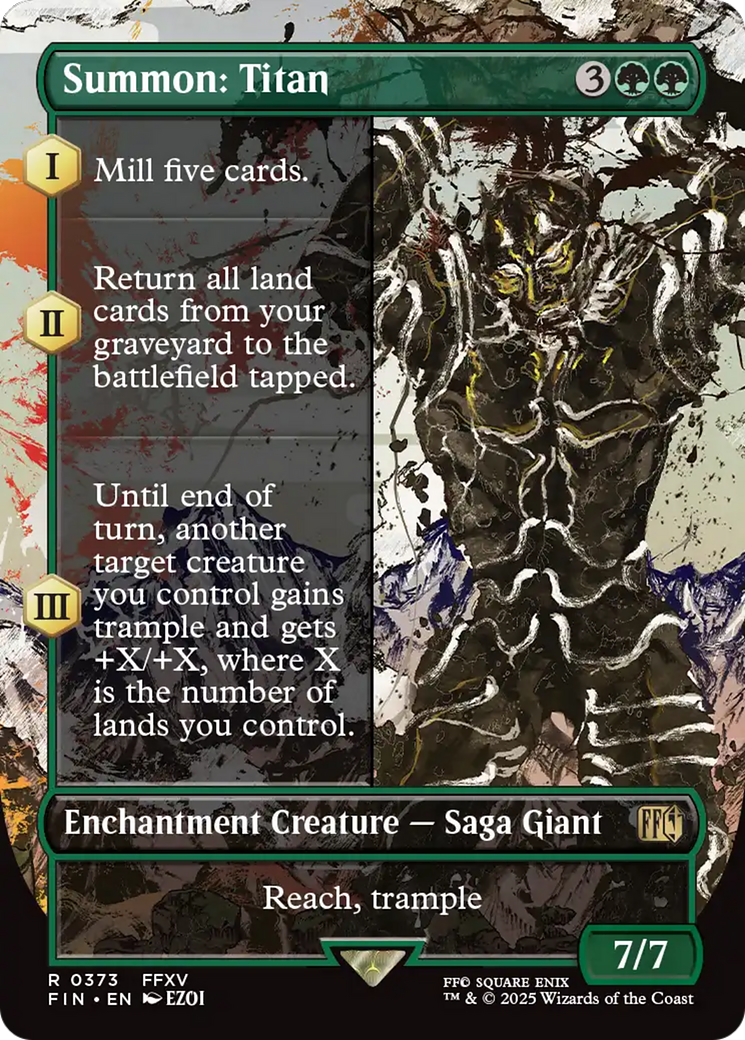 Summon: Titan (Borderless) [FINAL FANTASY] | Devastation Store