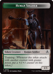 Human Soldier (0020) // Emblem - Tamiyo, Field Researcher Double-Sided Token [Innistrad Remastered Tokens] | Devastation Store