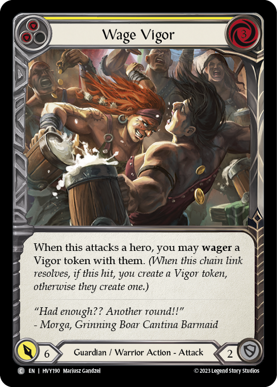 Wage Vigor (Yellow) [HVY190] (Heavy Hitters)  Rainbow Foil | Devastation Store
