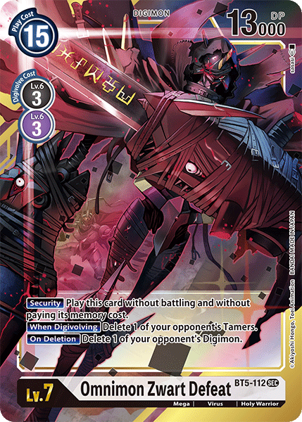Omnimon Zwart Defeat [BT5-112] (Alternate Art) [Battle of Omni] | Devastation Store