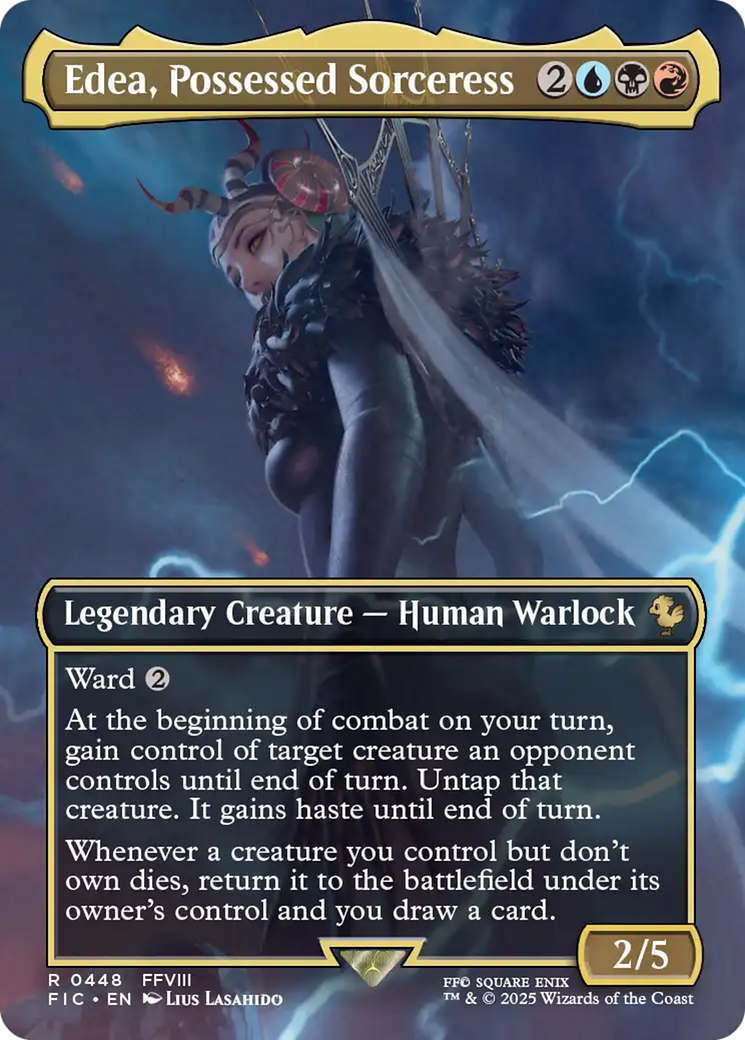 Edea, Possessed Sorceress (Borderless) [FINAL FANTASY Commander] | Devastation Store