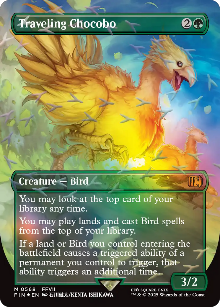 Traveling Chocobo (Borderless) (Chocobo Track Foil) [FINAL FANTASY] | Devastation Store