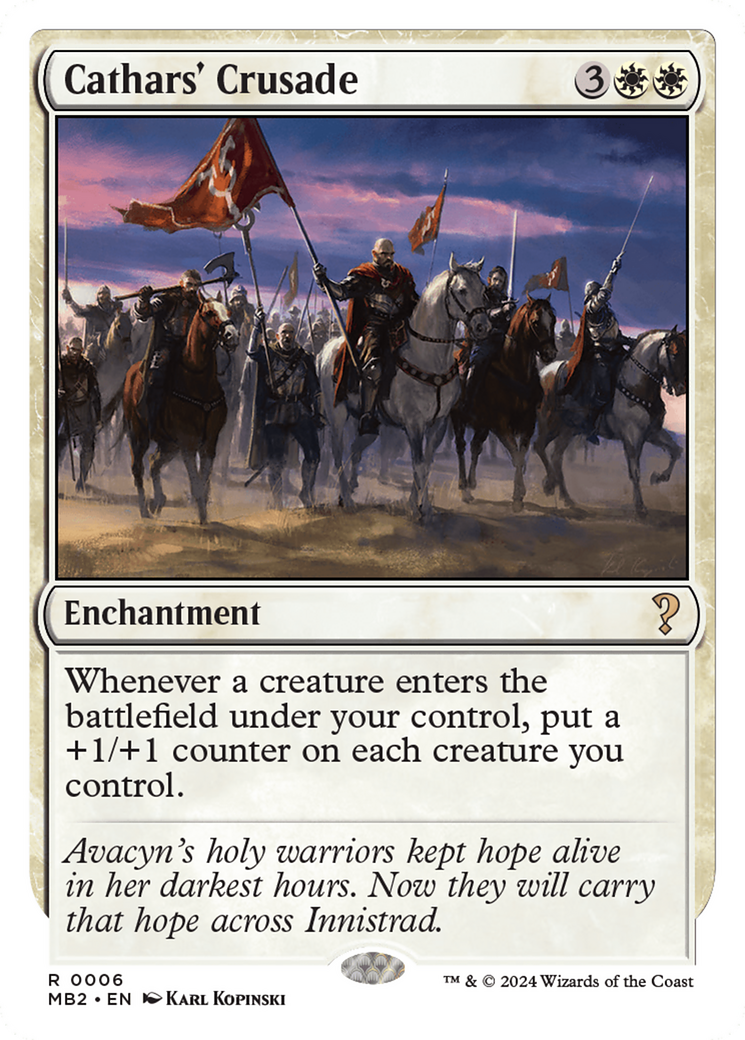 Cathars' Crusade (White Border) [Mystery Booster 2] | Devastation Store