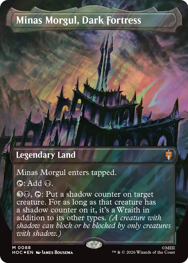 Minas Morgul, Dark Fortress (Borderless) (Surge Foil) [The Hobbit: Eternal-Legal] | Devastation Store