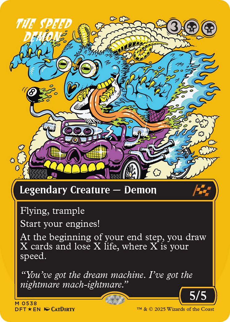The Speed Demon (Borderless) (First-Place Foil) [Aetherdrift] | Devastation Store