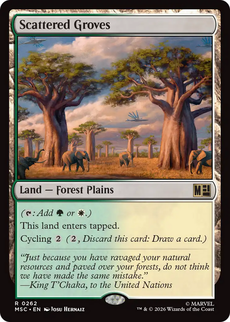 Scattered Groves (Surge Foil) [Marvel Super Heroes Commander] | Devastation Store