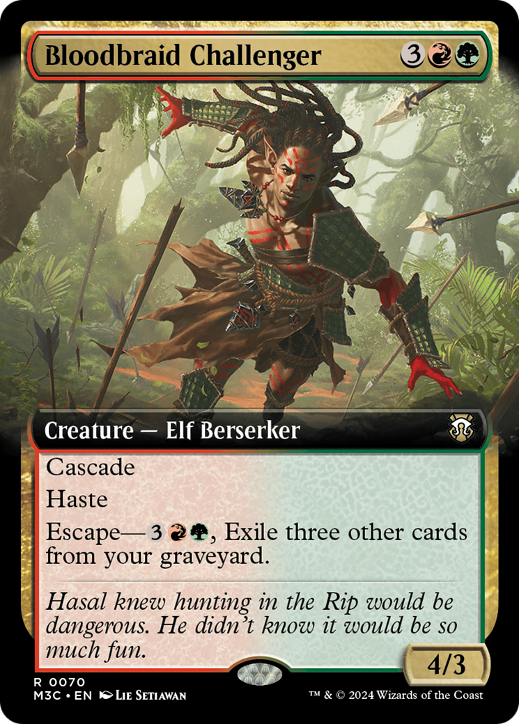 Bloodbraid Challenger (Extended Art) [Modern Horizons 3 Commander] | Devastation Store