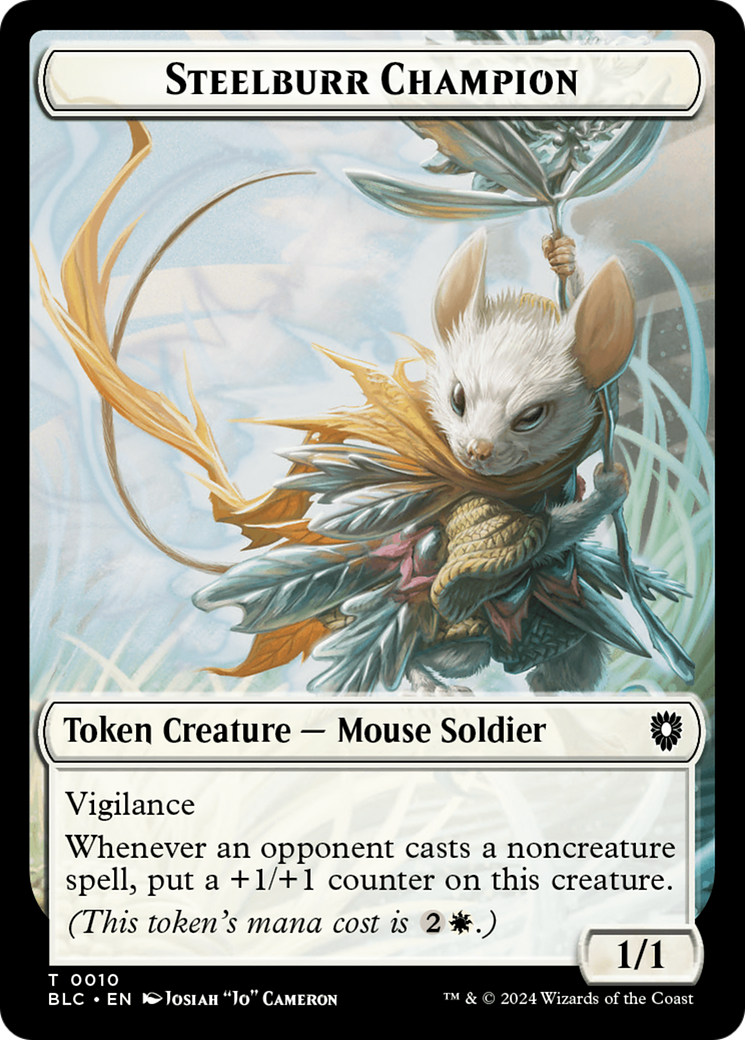 Steelburr Champion // Squid Double-Sided Token [Bloomburrow Commander Tokens] | Devastation Store
