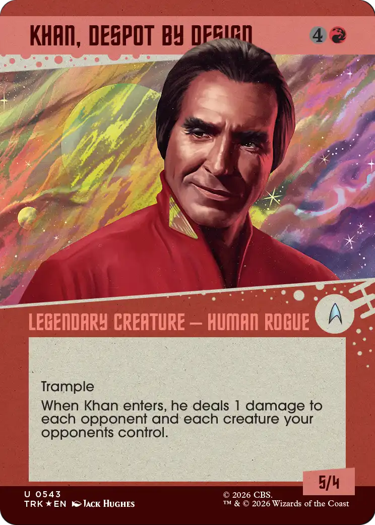 Khan, Despot by Design (Showcase) (Surge Foil) [Star Trek] | Devastation Store