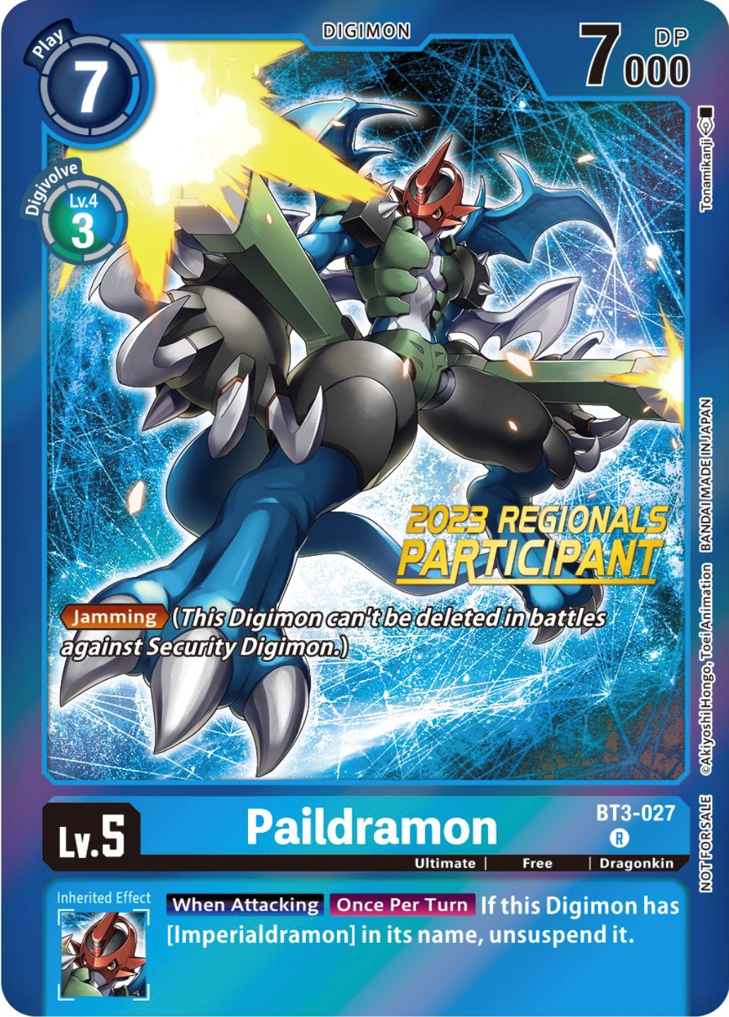 Paildramon [BT3-027] (2023 Regionals Participant) [Release Special Booster Promos] | Devastation Store