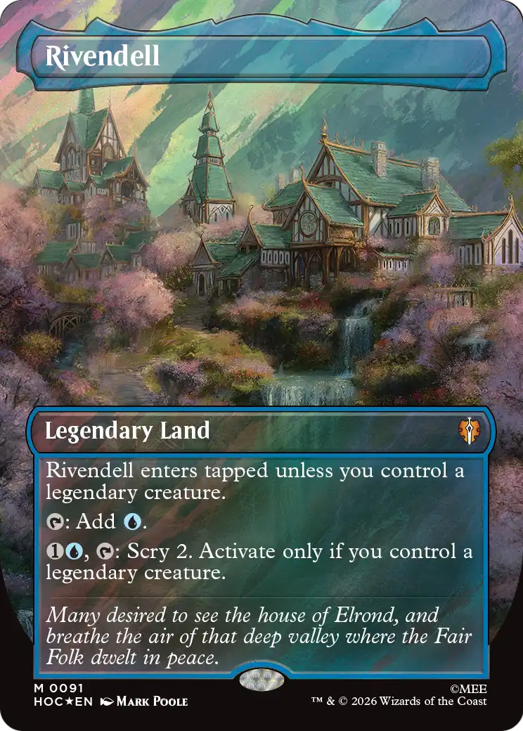 Rivendell (Borderless) (Surge Foil) [The Hobbit: Eternal-Legal] | Devastation Store