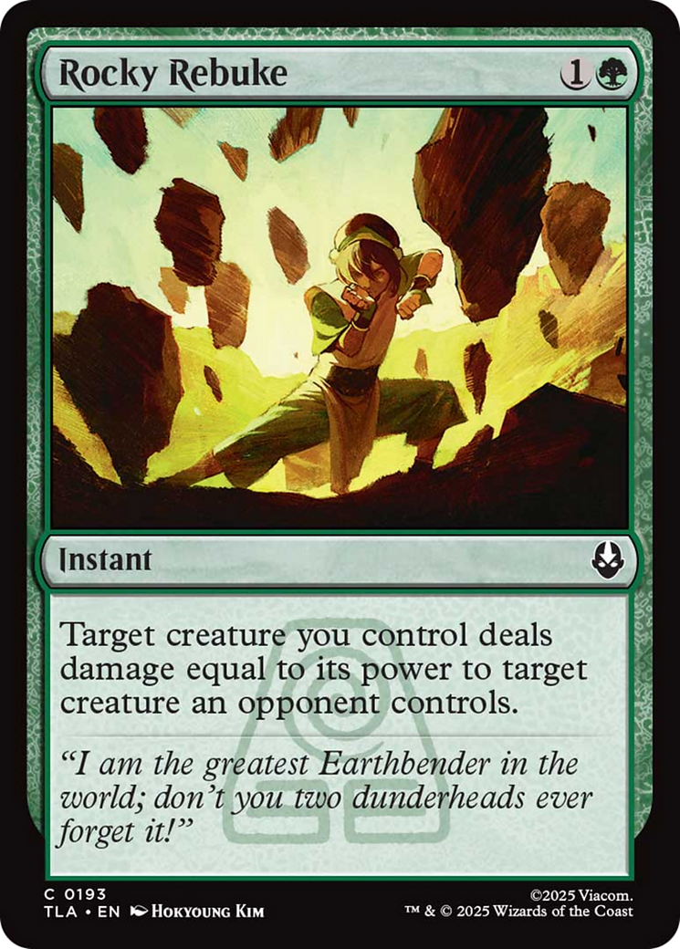 Rocky Rebuke [Avatar: The Last Airbender] | Devastation Store