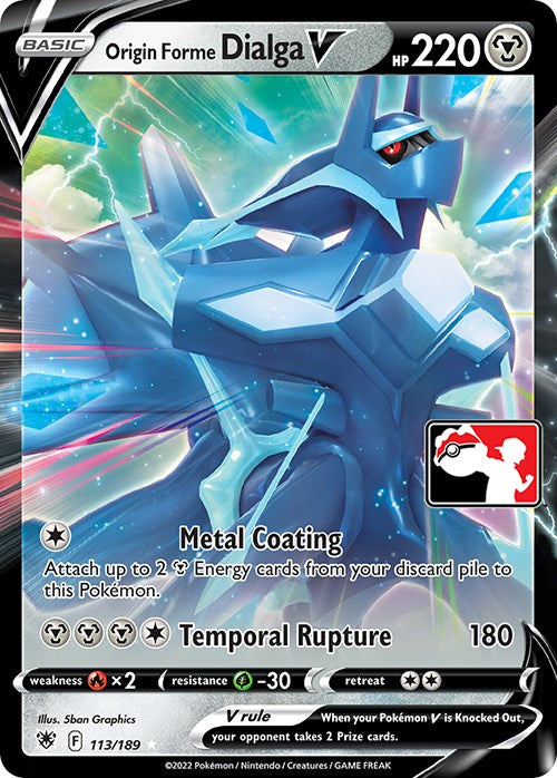 Origin Forme Dialga V (113/189) [Prize Pack Series Three] | Devastation Store