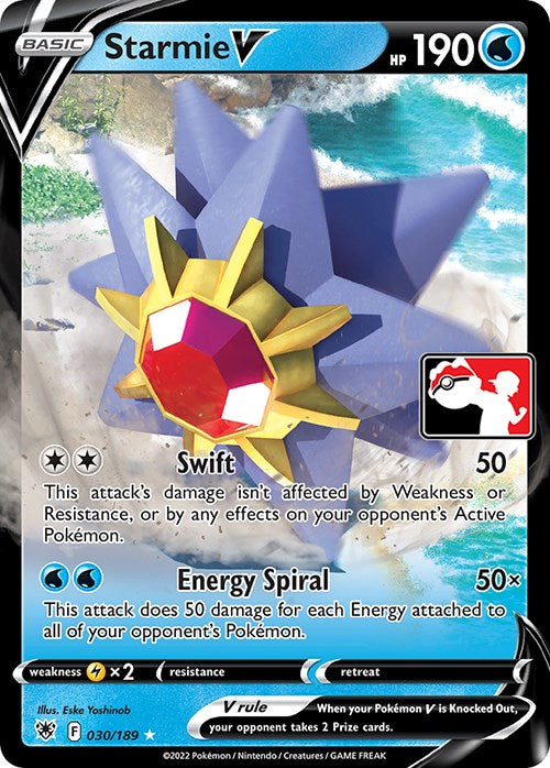 Starmie V (030/189) [Prize Pack Series Three] | Devastation Store