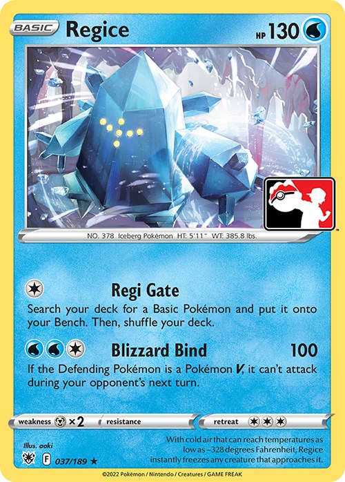 Regice (037/189) [Prize Pack Series Three] | Devastation Store